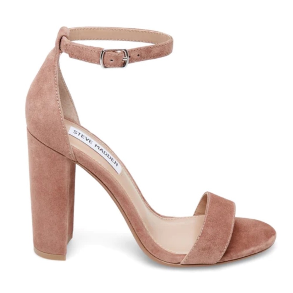 STEVE MADDEN Carrson Sandal - Tan Suede High Heels